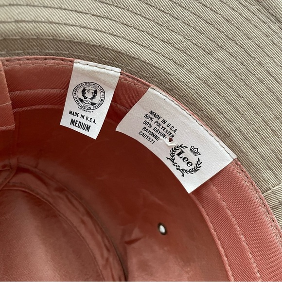 Vintage Lee Fedora Hat Men’s Tan Union Made In USA Size Medium - Picture 9 of 10